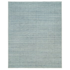 Blue Wool Modern Box Design Loomed Knotted Oversized Oriental Rug