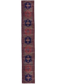 18' Feet Long Tribal Wool Narrow Runner (2x18) #F-6694