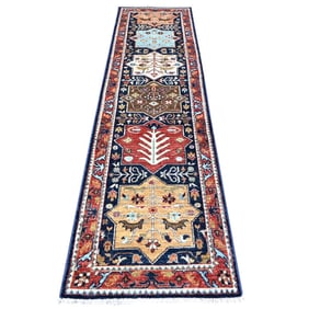 Fibonacci Blue Caucasian Akstafa Design Aryana Runner Oriental Rug