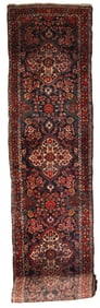 Handmade antique Persian Malayer runner 2.8' x 17.6' (86cm x 536cm) 1920s