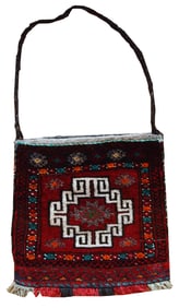 Handmade vintage Turkish Anatolian bag 1.1' x 1.1' ( 34cm x 34cm ) 1970
