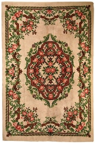 Vintage Belgian Savonnerie rug 6.5' x 9.8' ( 199cm x 299cm ) 1960s