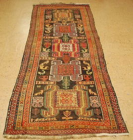CAUCASIAN SOUMAK KILIM RUG 3.4x9.2