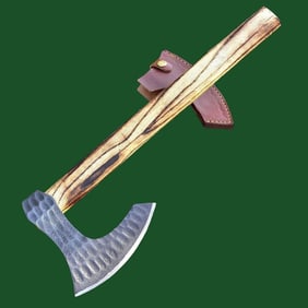 Custom Axe Hammered Pattern Carbon Steel Head