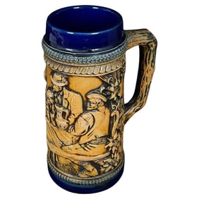 Charming Vintage German Beer Stein "Frohbeim Bier Das Lieben Wir"