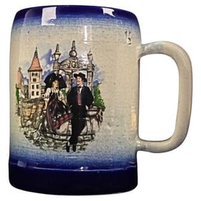 Charming Alsace Stoneware Mug – Signed by Anne Ehret