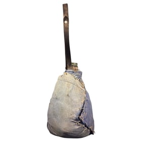 Vintage 20th-Century French Demijohn Bottle with Woven Case