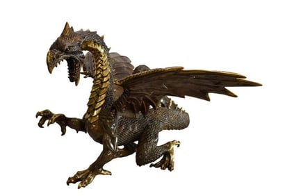 Dragon Bronze Statue with Two Tone Bronze Finish 32″ x 36″ x 25″H