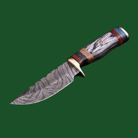 Hunting EDC Custom Forged Skinning Damascus Knife