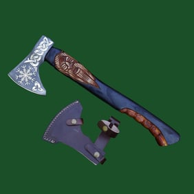 Viking-Style Carbon Steel Blade Custom Camping Axe