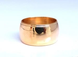 Mod Wide Solid 10.5mm Band 14kt Gold 6.75 12147