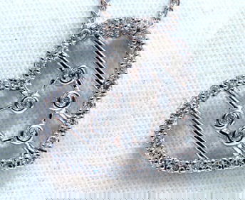 .26ct Heart Natural diamonds necklace 14 karat **