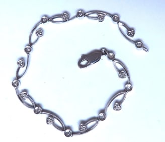 .22ct Natural Diamonds Vine Link Bracelet 14kt Gold 12392