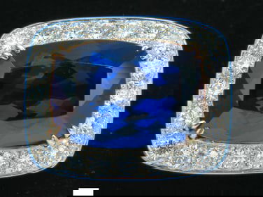 20.45ct GIA Certified Magnificent Natural Tanzanite Ring 18kt Gold 10038