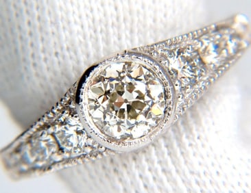 .95ct Gypsy Set Natural Diamonds Ring 14kt. 10025