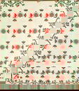 1870's Rose of Sharon Applique Quilt, Vine Border
