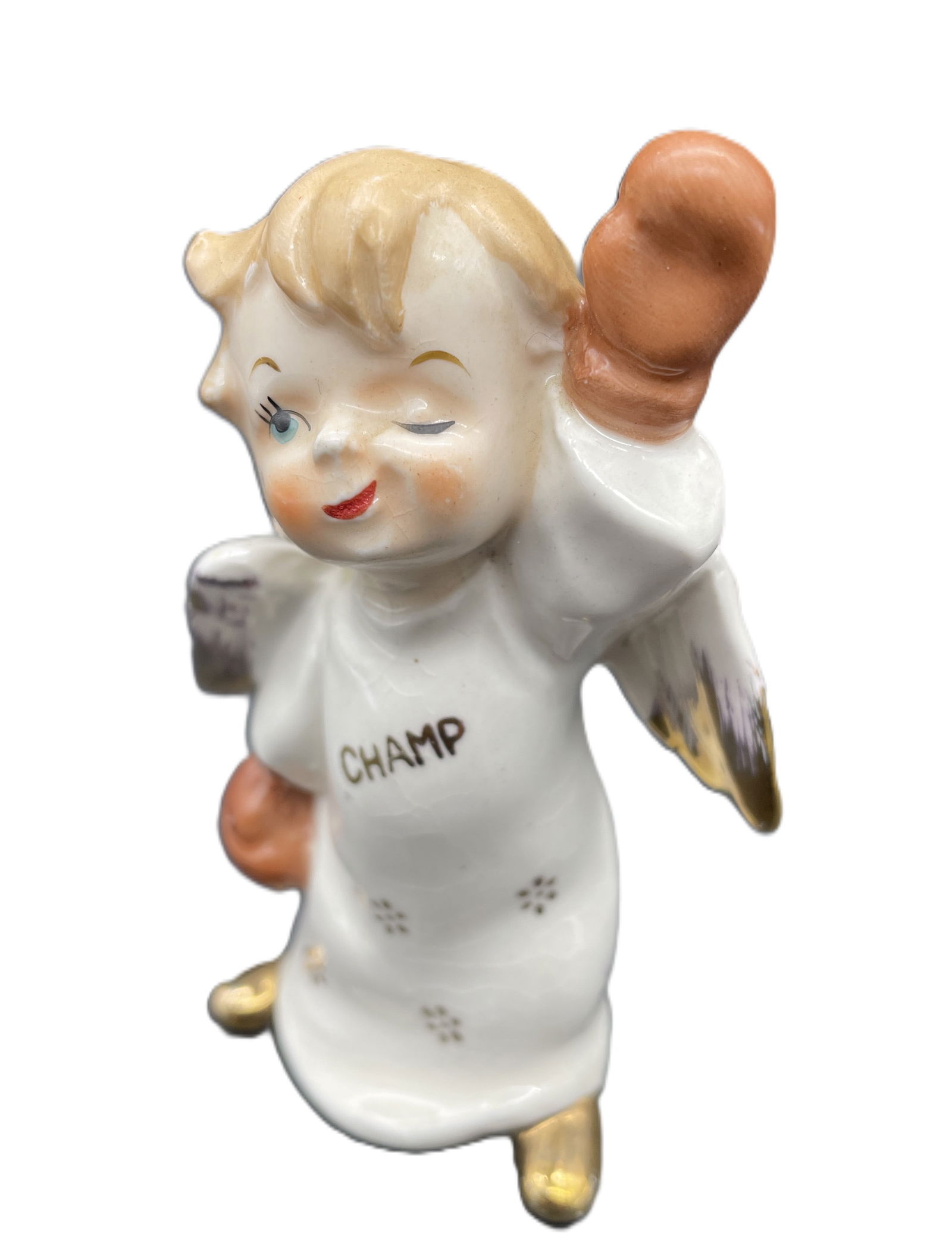 Vintage Sporting Angel A Fine Quality Japan Boxing (1 of 8)