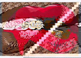 Death NYC Gucci: Title:Death NYC Gucci Date/Period:21st Century Materials:Giclee on Fine art 300 gsm paper Size:17 3/4 x 12 1/2 inches Description:Artist: Death NYC, limited edition giclee on paper, out of eddition of