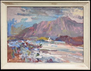 William B Dealtry; Fine British Impressionist Antique Oil Painting Scottish Highlands Ben Nevis