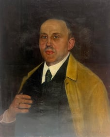 French School; 19th Century French Signed Oil Painting Portrait of Distinguished Gentleman