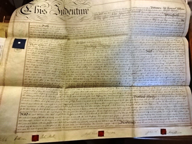 1866 Nicely Penned Vellum Indenture London: DescriptionBeautifully penned English vellum indenture being the lease of property in London near Eastcheap between the rector and church wardens of the parish of St. Clement near Eastcheap and the Ci