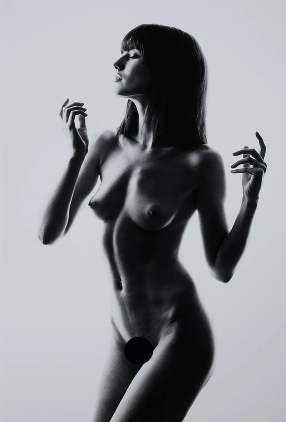 Spiros Politis (1969-) Arielle IV 1/25: Artist: Spiros Politis (1969-)Title: Arielle IV 1/25period: 2014materials: photographysize: 19" x13""Arielle IV" (2025)Silhouette Figure study photographed in 2014.Printed in 2025.Giclee print on the 