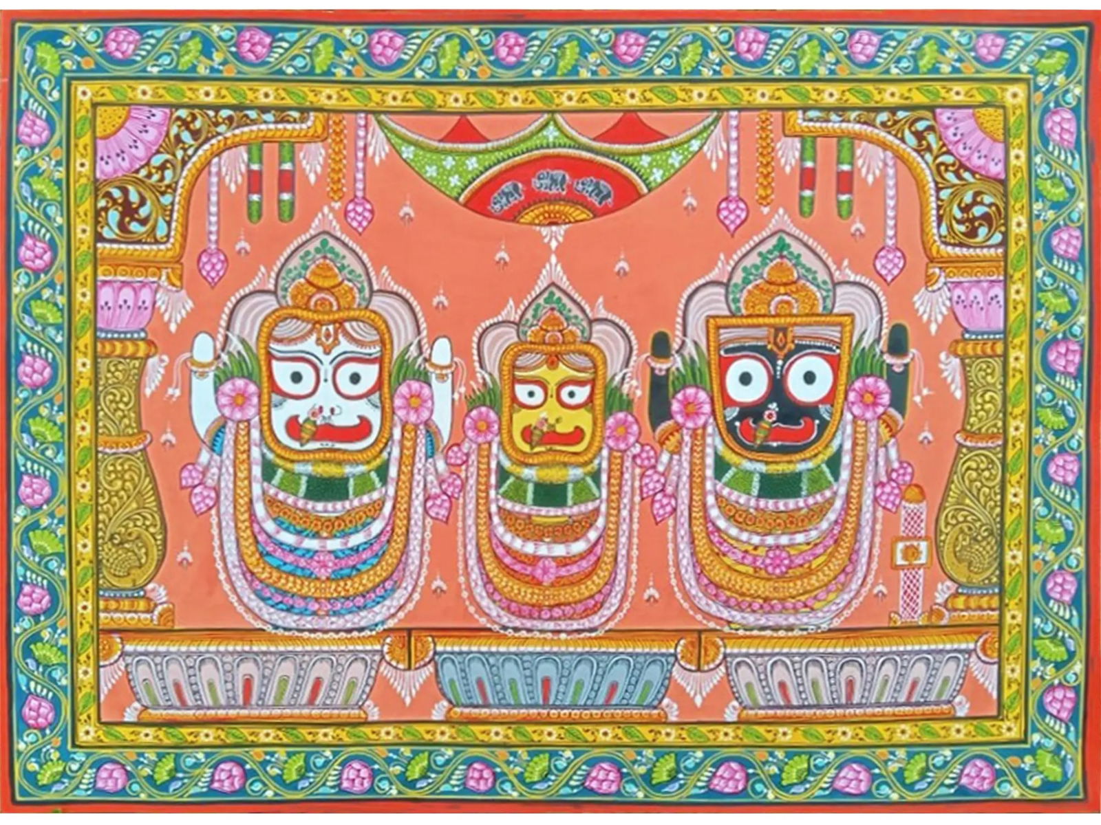Lord Jagannath Painting Of Patachitra | Stone Color Painting | By Biswajit Swain