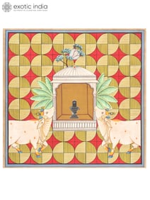 Shivalinga with Holy Cows | Pichwai Painting