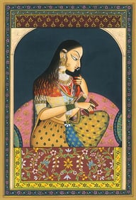 Lady Combing Her Hair