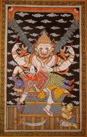 Narasimha Avatar of Vishnu with Prahlada