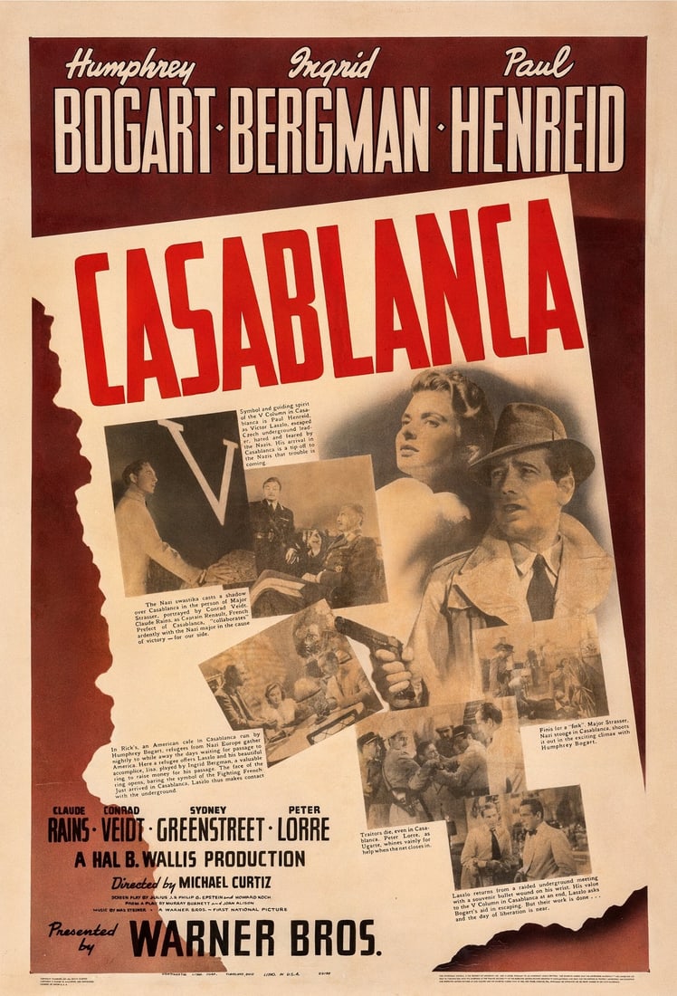 CASABLANCA MOVIE POSTER PRINT (1 of 1)
