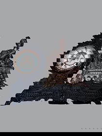 Antique "Commerce" Figural Mantel Clock by Ansonia Co.: Vintage from before 2000 Antique "Commerce" Figural Mantel Clock by Ansonia Co. This late 19th Century "Commerce" figural mantel clock by Ansonia Co. with 8-day time and strike has a spring-driven mov