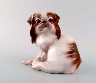 Rare Bing & Grondahl / B&G figurine in porcelain. Pekingese. Model number 1637.
