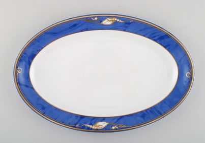 Large Royal Copenhagen Magnolia serving dish. Late 20th century.