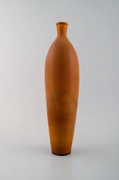 Large Berndt Friberg Studio art pottery vase. Modern Swedish, mid 20 c. Unique, handmade. Amazing