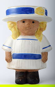 Gustavsberg Lisa Larsson ceramic figurine, girl.: Gustavsberg Lisa Larsson ceramic figurine, girl. Lisa Larson is a Swedish ceramic designer who started at Gustavsberg Porcelain Factory in 1953, Lisa Larson is best known for her humorous and friendly