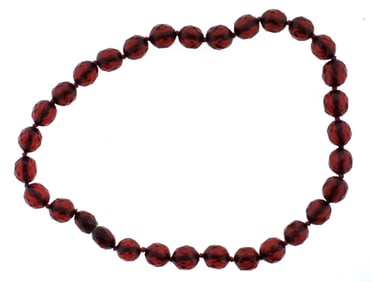 CHIC Cherry Amber Necklace Circa 1940!