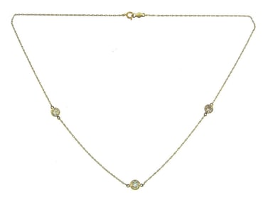 CLASSIC 14k Yellow Gold & Diamond Necklace Chain