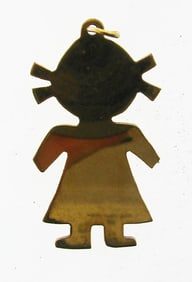 CUTE 12k Yellow Gold Girl Charm/Pendant!