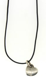 CUTE Pomellato 18k White Gold Heart Necklace!