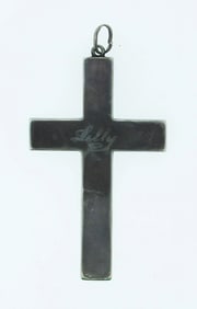 UNIQUE Silver Cross with Engraving Victorian!