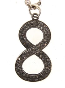 TRENDY Silver & Rose Cut Diamond Pendant Modern!