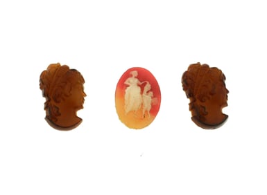 SET OF 3 CAMEO GREAT FOR A RING OR PENDANT MINI