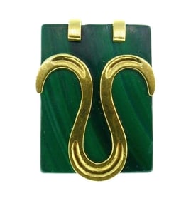 18k Yellow Gold Malachite Zodiac Aries Ring