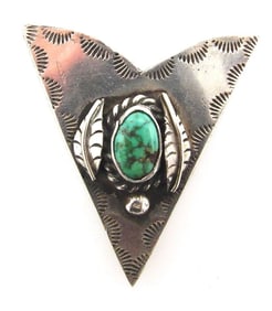CLASSIC Silver & Turquoise Bolo Pendant