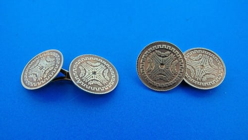 TIMELESS E & S 14k Yellow Gold Cufflinks