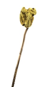 C.1930 GOLD NUGGET 14K YELLOW GOLD STICK PIN