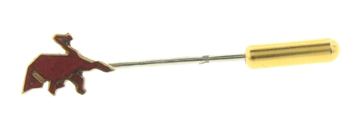 CHIC Fasano 18k Yellow Gold & Enamel Stick Pin!