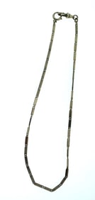 VICTORIAN C.1900 14K WHITE GOLD WATCH CHAIN "ACC" STAMPED