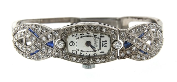 WOW Girard Perregaux Platinum, 14k White Gold & Diamond Watch Circa 1930!